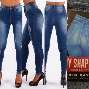 🦋Red Fox Plus Size High Waist Skinny Jeans💥NWT💥